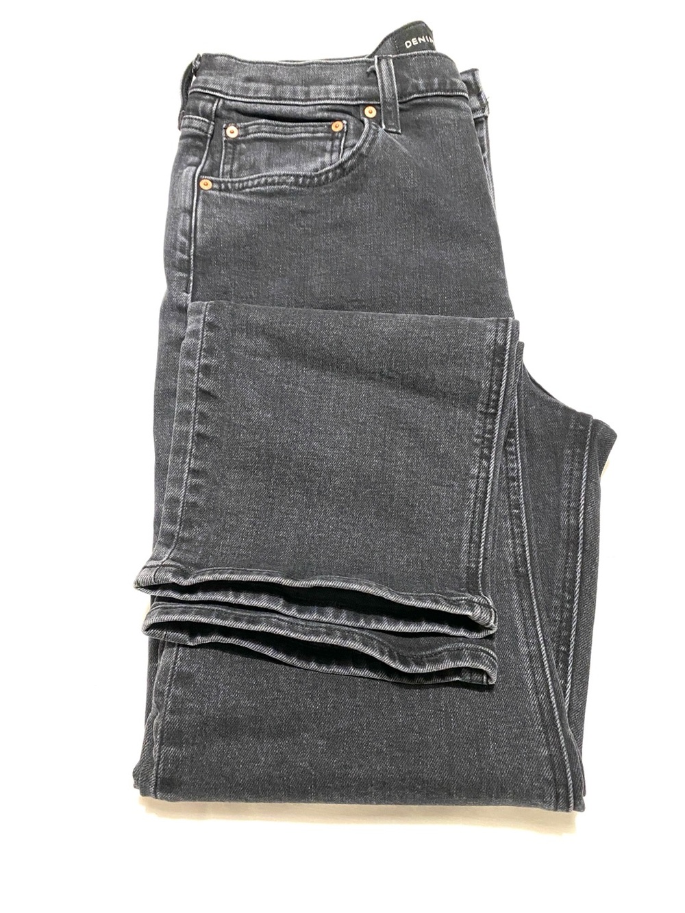 Aritzia Denim Forum Arlo High Rise Straight Jeans Black Wash Women’s 30L Ankle - Picture 11 of 16